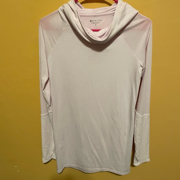 Athleta Soft Pink Cowl Neck Sweater - Picture 2 of 6